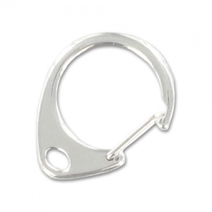 Llavero mosquetón 33 mm Rodio x1