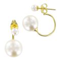Pendientes dobles para decorar dorado x2