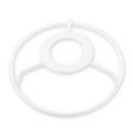 Círculo cabeza pantalla de lámpara 10 cm Blanco x1