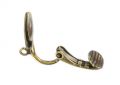 Pendientes clip con disco ajado 10 mm Dorado con oro fino x2