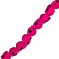 Cuenta Calavera de Howlite tintado 13 mm  Hot Pink x1