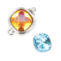 Cierre para cabujón PureCrystal 4470 de 10 mm - Bronce blanco x1