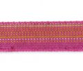 Ruban pailleté 10 mm Fuchsia/Doré/Argenté x 2m