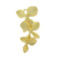 Colgante racimo de flores 32 mm Dorado con oro fino satinado