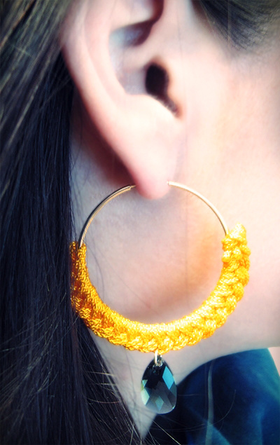 Esquema Pendientes trenzados Gold filled y PureCrystal Esquema Pendientes trenzados Gold filled y PureCrystal