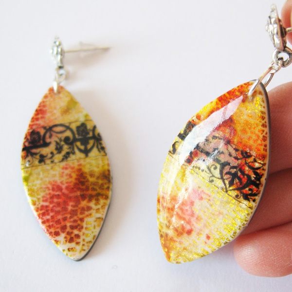 pendientes de pasta de polímero tintas piñata y hoja de transferencia pendientes de pasta de polímero tintas piñata y hoja de transferencia