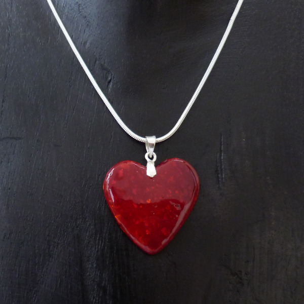 collar de arcilla de polímero corazón collar de arcilla de polímero corazón