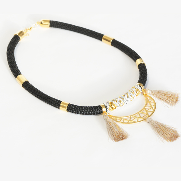 Esquema Realizar un collar DIY de cuerda tejido Peyote en tubo de cuentas Miyuki Delicas Esquema Realizar un collar DIY de cuerda tejido Peyote en tubo de cuentas Miyuki Delicas