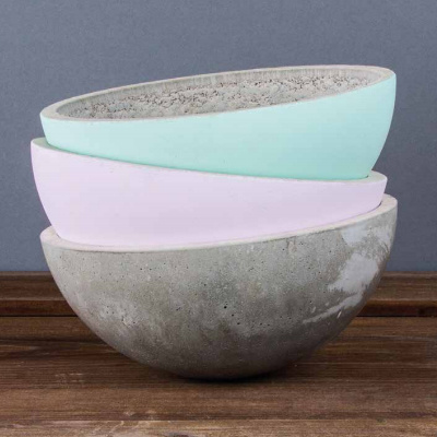 Haciendo un bol de bricolaje pintura acrílica creativa y concreta Haciendo un bol de bricolaje pintura acrílica creativa y concreta