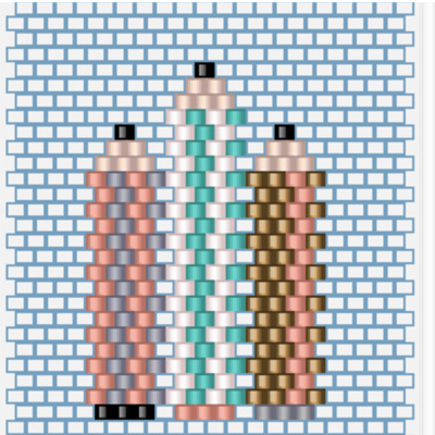 Esquema Lograr un pin lápices tejiendo perlas de Miyuki Esquema Lograr un pin lápices tejiendo perlas de Miyuki