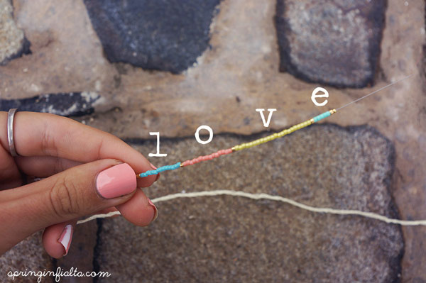 Pulsera hilo de bordar Miyuki delicas : Paso 2