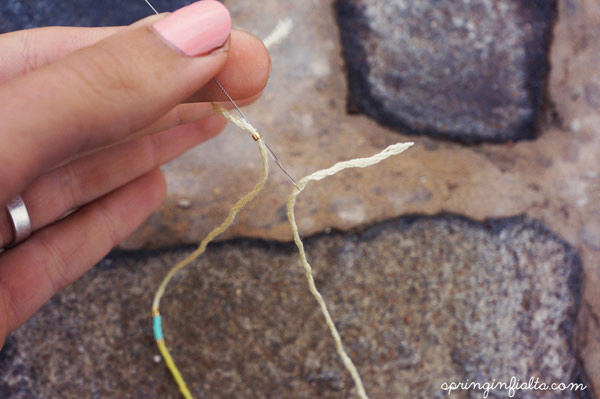 Pulsera hilo de bordar Miyuki delicas : Paso 3