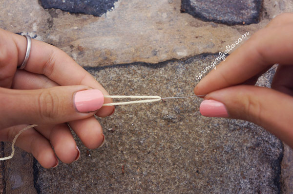 Pulsera hilo de bordar Miyuki delicas : Paso 1