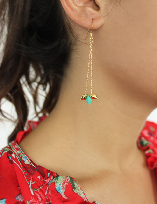 Esquema Pendientes de cadena Miyuki y Diamonduo Esquema Pendientes de cadena Miyuki y Diamonduo