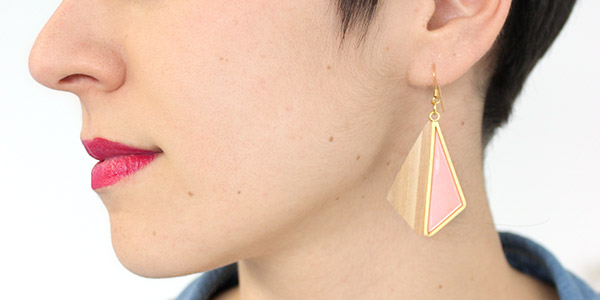 Boucles d'oreilles géométriques en bois inspiration scandinave final