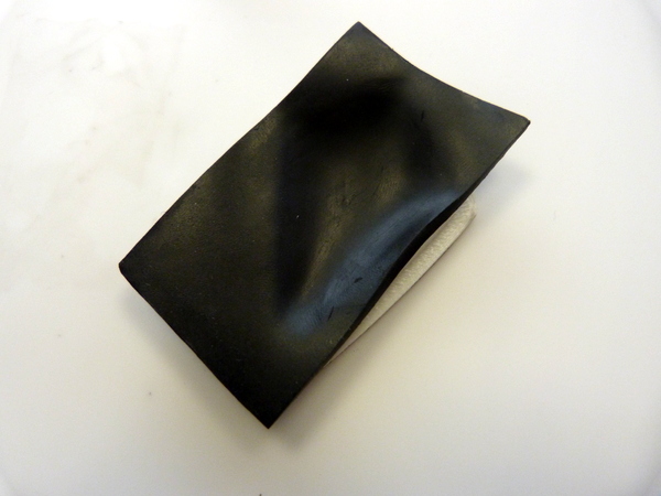 Boucles d'oreilles chics silk-screen en pâte polymère