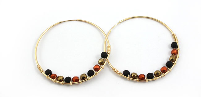 Pendientes de lujo de bricolaje con abalorios bohemios tallados & Co