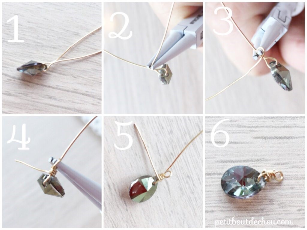 Boucles d'oreilles en tissage brick stitch avec des perles Delicas Miyuki et PureCrystal mint et emeraude style baroque bohème