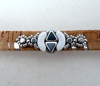 Pulsera Lucía corcho Keops y perlas, Arcos y Minos Puca