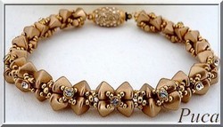 tutorial-cuentas en vidrio-brazalete Cory-Puca-variante-rhinestone de malla