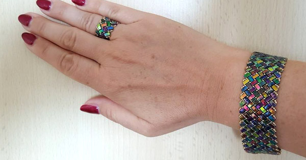 Pulsera Miyuki Half Tila y cuentas abalorios