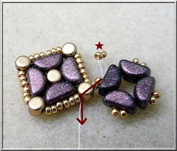 Tutoriel bijou schéma gratuit bracelet Maiya en perles en verre Kos par Puca