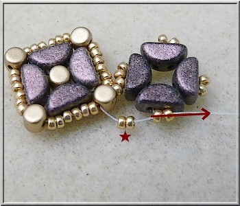 Tutoriel bijou schéma gratuit bracelet Maiya en perles en verre Kos par Puca