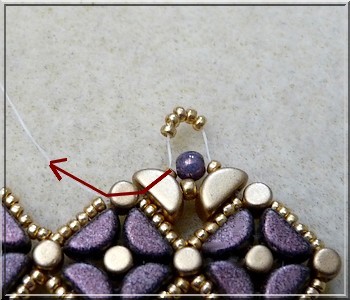 Tutoriel bijou schéma gratuit bracelet Maiya en perles en verre Kos par Puca