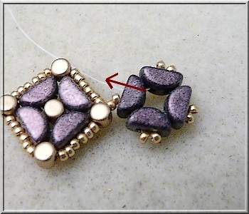 Tutoriel bijou schéma gratuit bracelet Maiya en perles en verre Kos par Puca