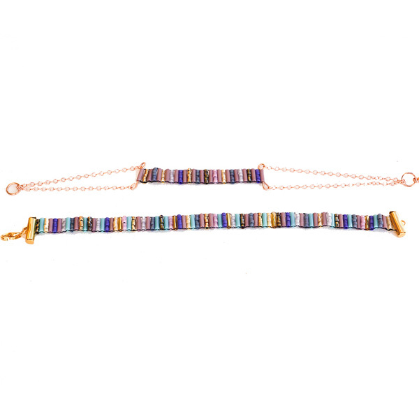 Bracelet with miyuki an buggles