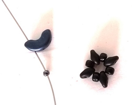 con cuentas pulsera manguito Minos, Arcos y Super Duo : Paso 2