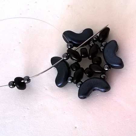 con cuentas pulsera manguito Minos, Arcos y Super Duo : Paso 12