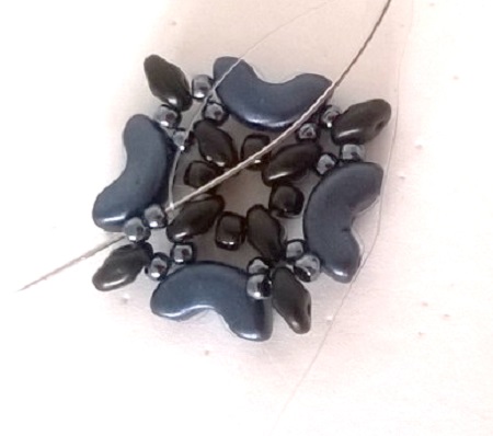 con cuentas pulsera manguito Minos, Arcos y Super Duo : Paso 13