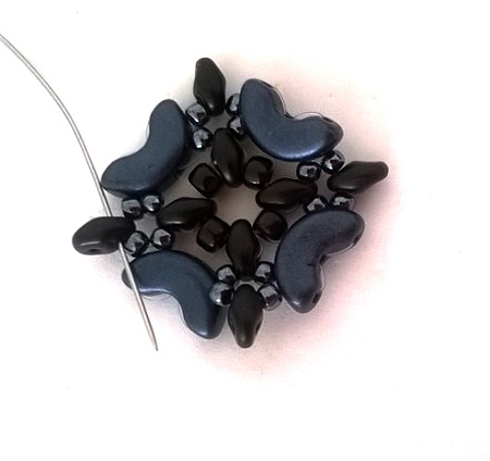 con cuentas pulsera manguito Minos, Arcos y Super Duo : Paso 14