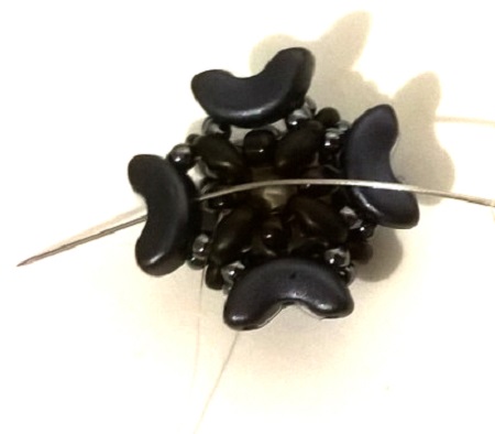 con cuentas pulsera manguito Minos, Arcos y Super Duo : Paso 18