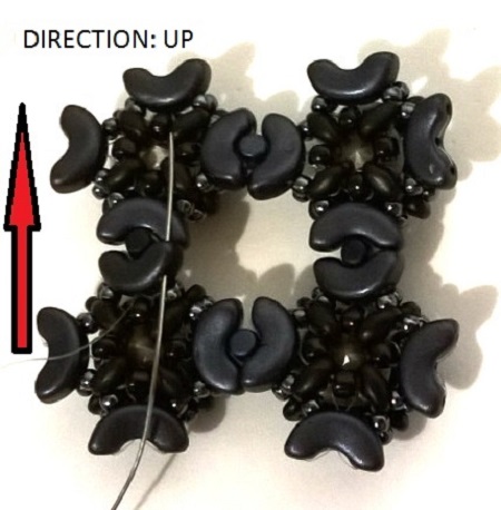 con cuentas pulsera manguito Minos, Arcos y Super Duo : Paso 30