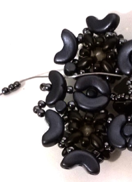 con cuentas pulsera manguito Minos, Arcos y Super Duo : Paso 53