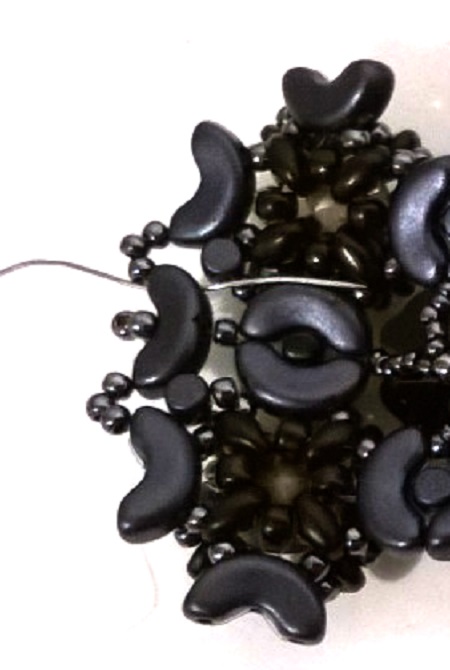 con cuentas pulsera manguito Minos, Arcos y Super Duo : Paso 56