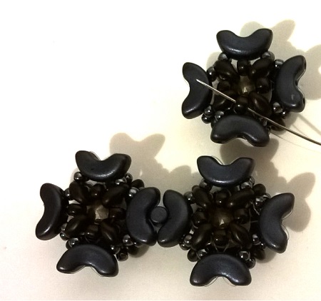 con cuentas pulsera manguito Minos, Arcos y Super Duo : Paso 24