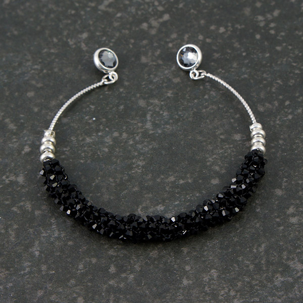 Swarovski toupies tejido peyote pulsera brazalete tubular