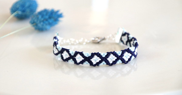 Pulsera brasileña azul diamante o pulsera de amistad