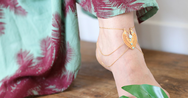 Bricolaje tobilleras de varias filas y piedras preciosas amazonita Bricolaje tobilleras de varias filas y piedras preciosas amazonita