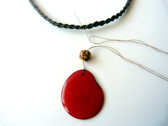 multicolor ornamento rodajas Tagua : Paso 2