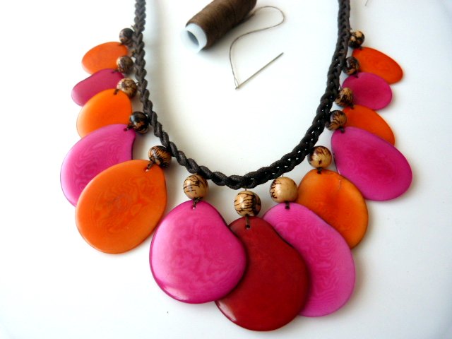 multicolor ornamento rodajas Tagua : Paso 3