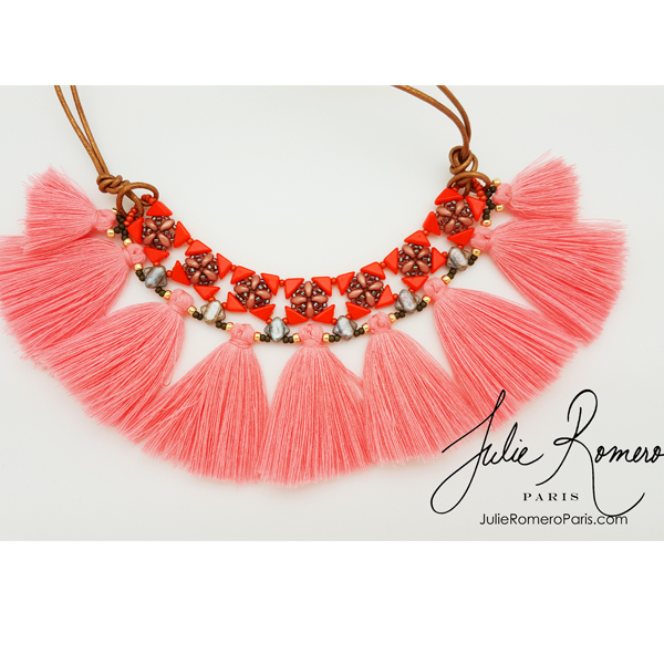 Collier Tango SuperDuo y pompones