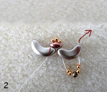 Collar Jéromine Arcos® Khéops® y rock por Puca® : Paso 2