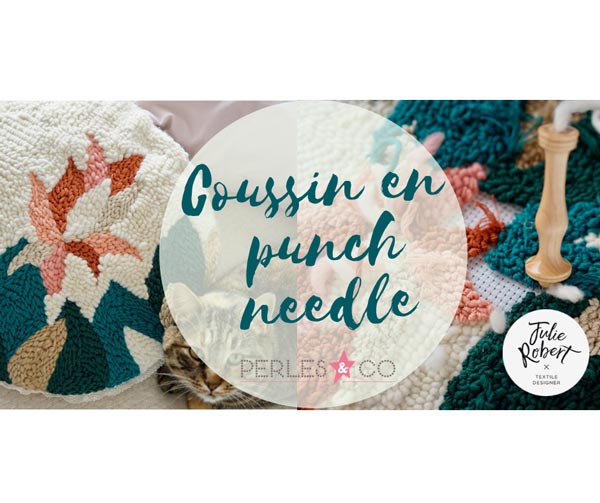 Almohada DIY Cojín bordado con aguja por Julie Robert