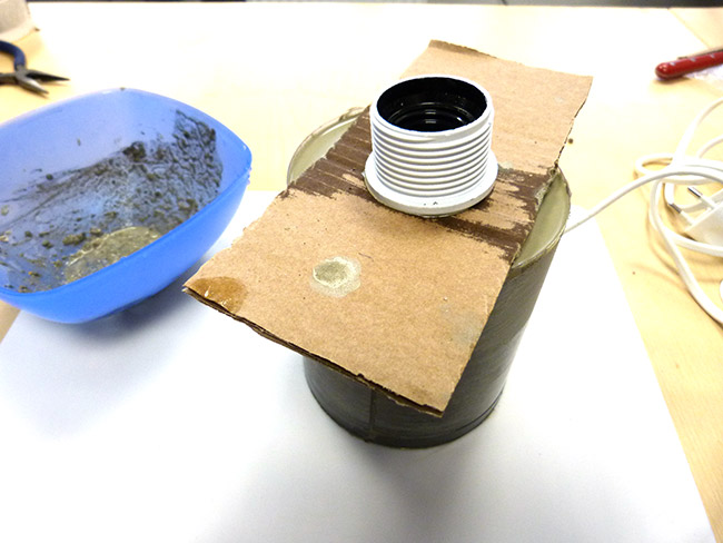 DIY lámpara de hormigón creativa : Paso 5