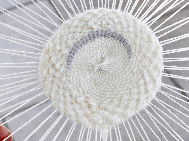 Tissage mural circulaire Kesi art