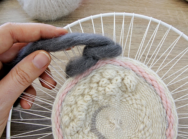 Tissage mural circulaire Kesi art